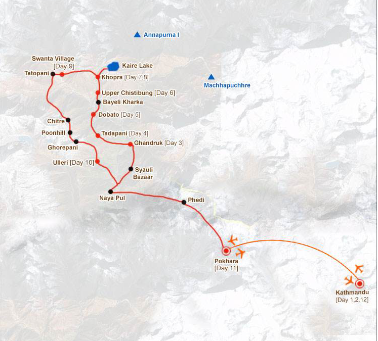 khopra trek map