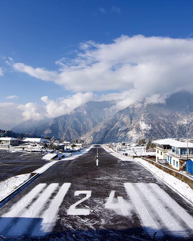 Lukla Airport in Everest Himalayas 