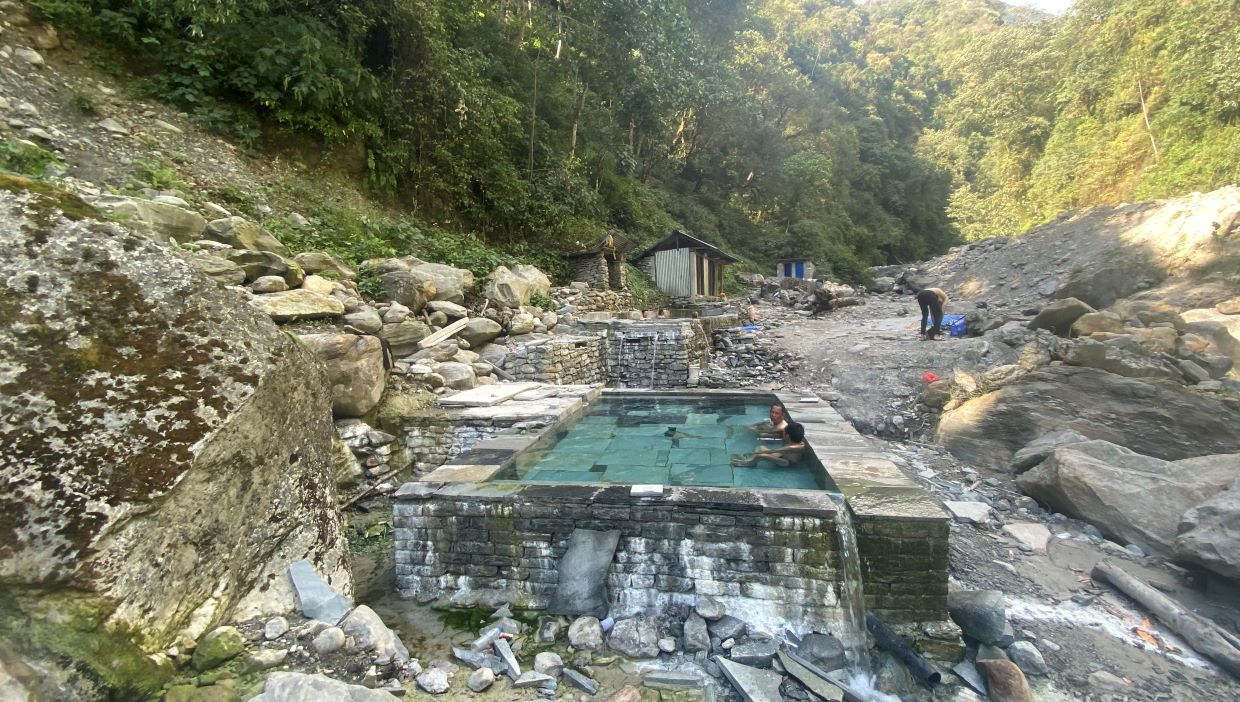 Jhinu Danda Hot Spring is Located at the Bank of Modi River