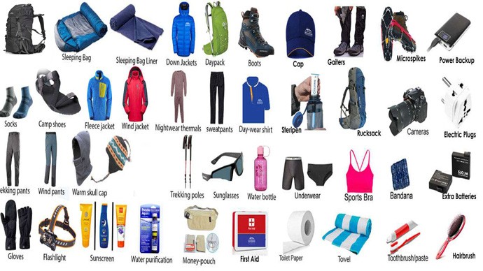 Nepal Trekking Equipment List, Nepal Hiking Equipment List
